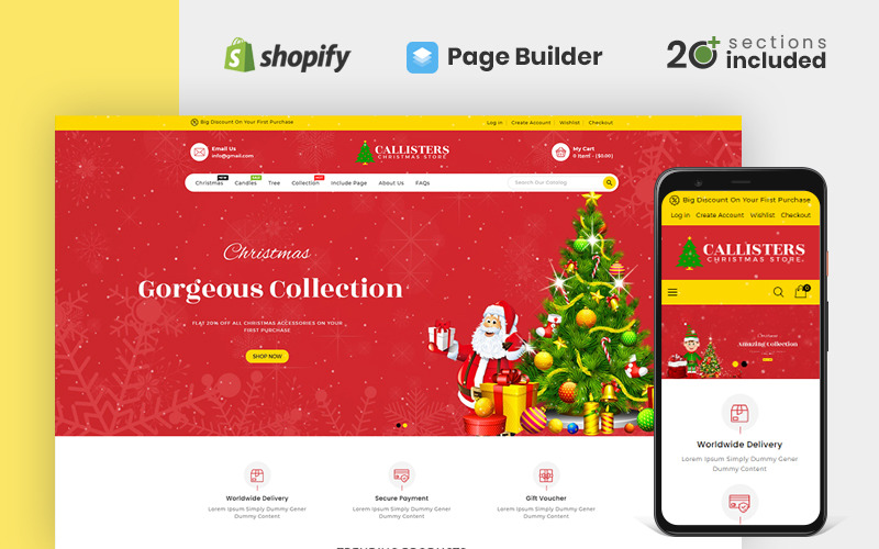 callisters gift store shopify тема