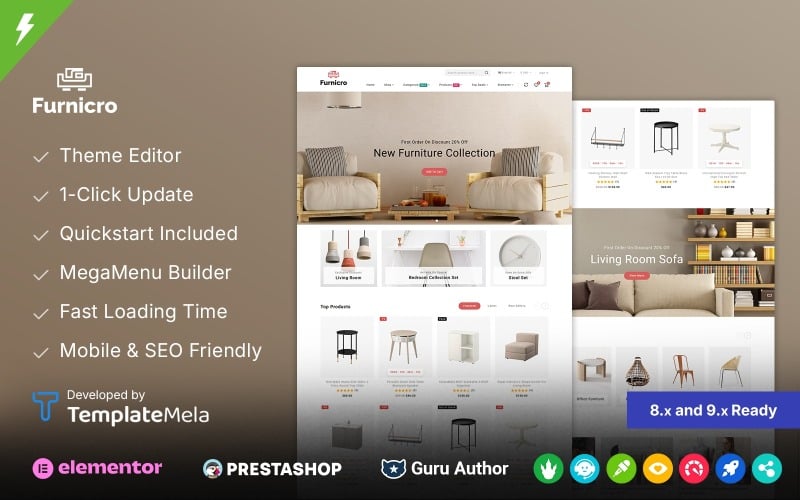 Furnicro - Тема магазину меблів PrestaShop