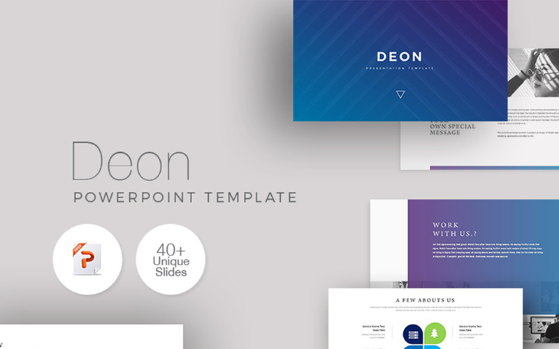 Шаблон Deon Minimal Clean PowerPoint
