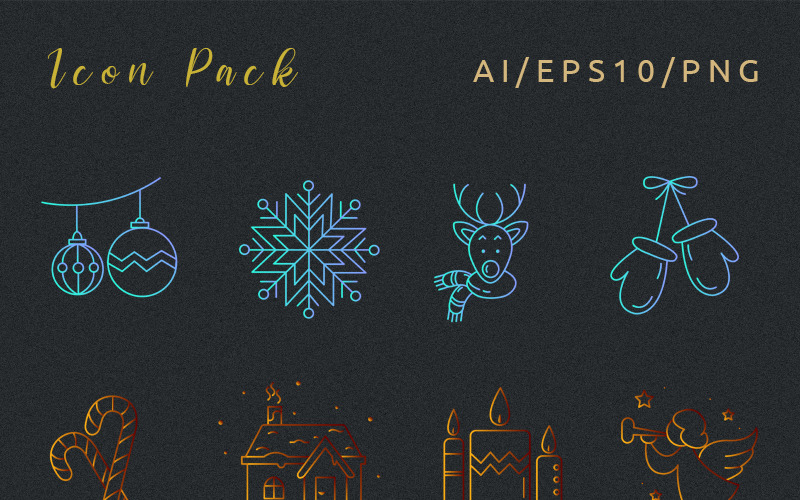 Download Набор иконок "New Year's paints Icon Set" / New Year's paints Icon Set - Набор иконок на тему графика new,year,christmas,holiday,happiness,gifts,miracle,fairy,tale,deers,tree,angel,snowman,santa,elves,sledges,winter,family,candy,bells