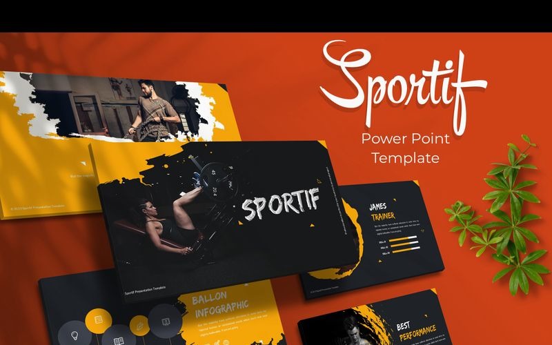 Sportif PowerPoint-sjabloon