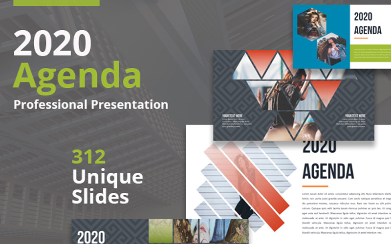 Agenda 2020 - Mehrzweck-PowerPoint-Vorlage