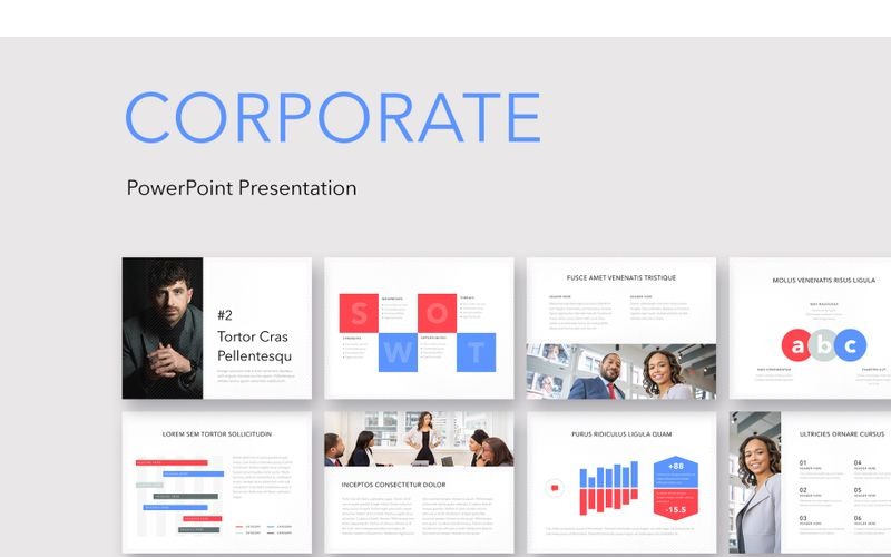 Corporate PowerPoint template #89850 - TemplateMonster