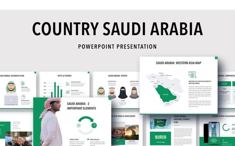 Country Saudi Arabia PowerPoint template TemplateMonster