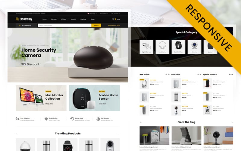 Electronly - Digital Store OpenCart Responsive Template