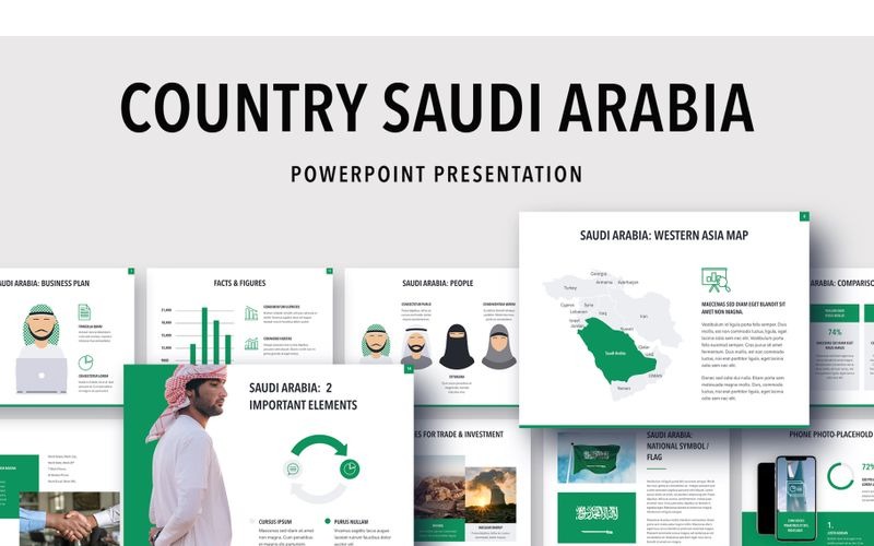 Land Saudiarabien PowerPoint -mall