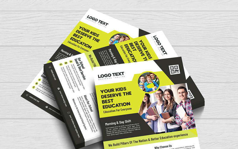 Download Фирменный стиль "Admission Flyer Vector - Corporate Identity Template" / Admission Flyer Vector - Corporate Identity Template - Фирменный стиль на тему графика education flyers coaching flyer education school creative study design preschool university student advertising academic collage admission marketing steam high training