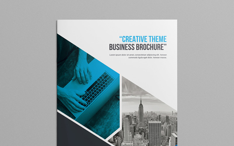 Bi-fold broschyr för företag - mall för företagsidentitet