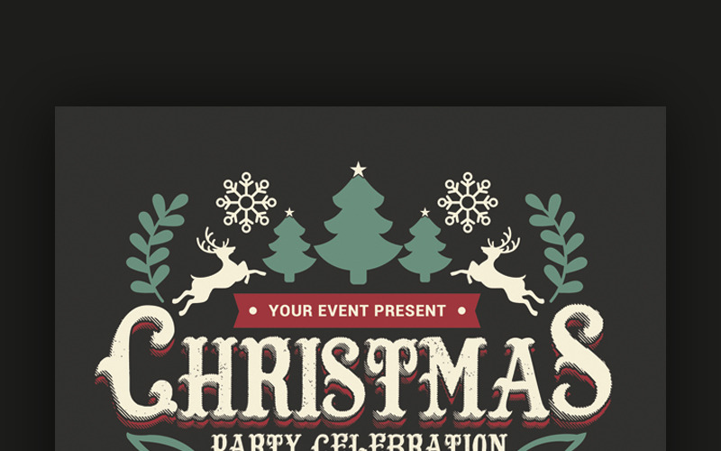 Download Фирменный стиль "Christmas Party Celebration - Corporate Identity Template" / Christmas Party Celebration - Corporate Identity Template - Фирменный стиль на тему графика christmas bash event flyer night party toy tree club dj golden new year santa sexy christmas winter xmas