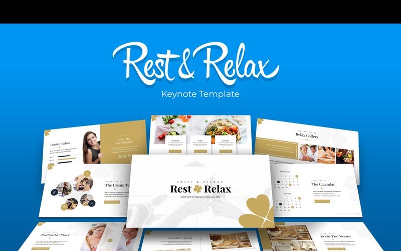 Descanse e relaxe - modelo de apresentação
