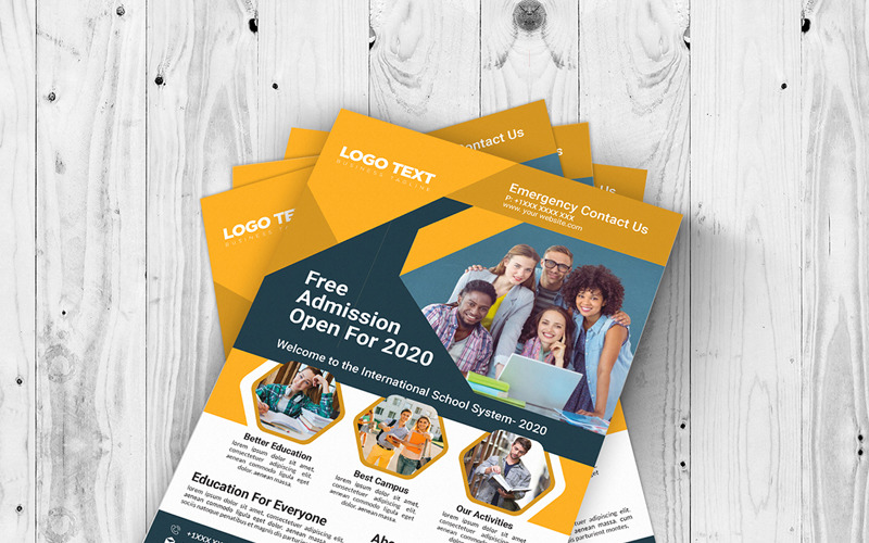 Download Фирменный стиль "Education Flyer - Corporate Identity Template" / Education Flyer - Corporate Identity Template - Фирменный стиль на тему графика education flyers coaching flyer education school creative study design preschool university student advertising academic collage admission marketing steam high training