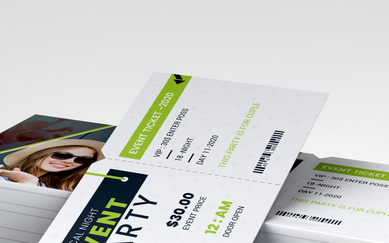 Download Фирменный стиль "Event_ Party Ticket Vol_ 2 - Corporate Identity Template" / Event_ Party Ticket Vol_ 2 - Corporate Identity Template - Фирменный стиль на тему графика ticket event simple stationery technology web corporate flyer creative flyer travel business card corporate card liflet computer internet id kit