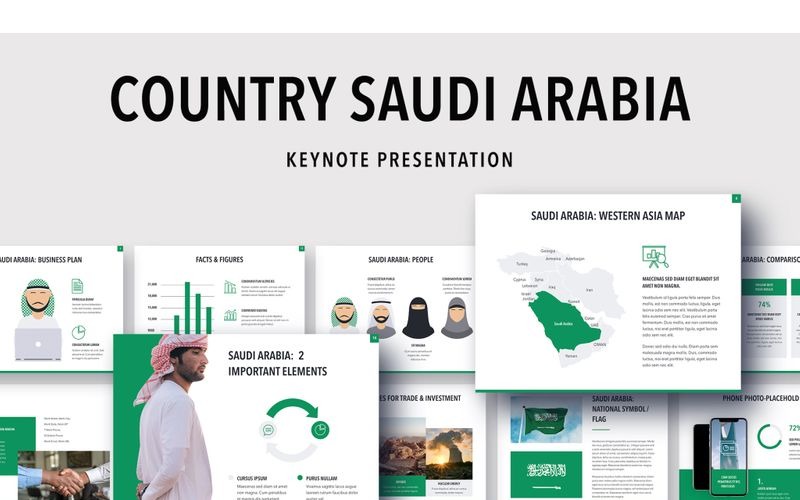 Kraj Arabia Saudyjska - szablon Keynote