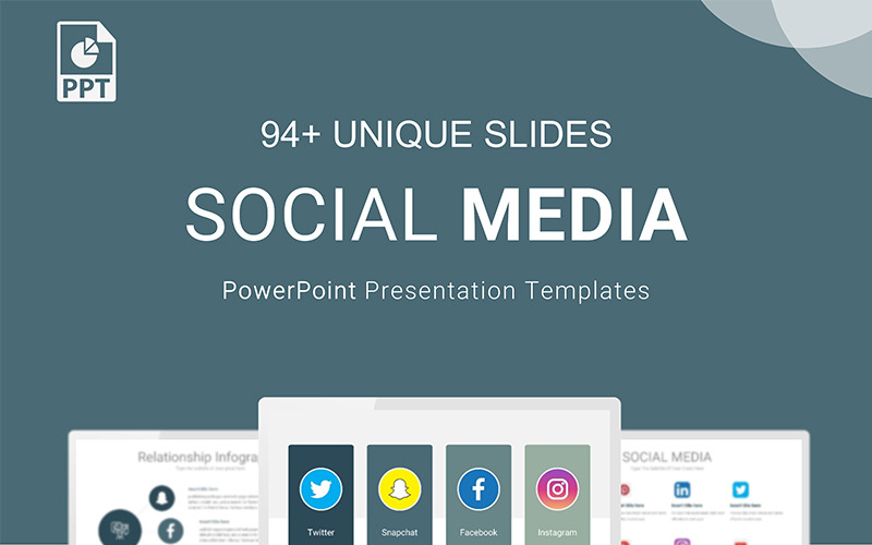 Modelo de PowerPoint de usuário de mídia social