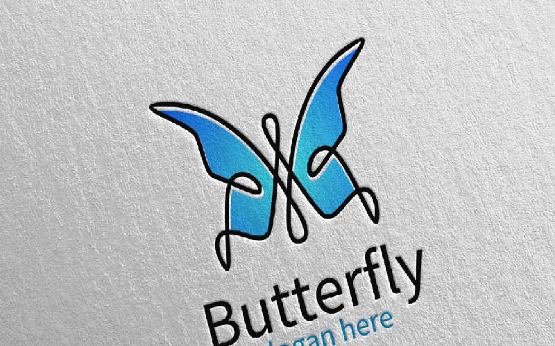 Schmetterlingsfarben 12 Logo Vorlage