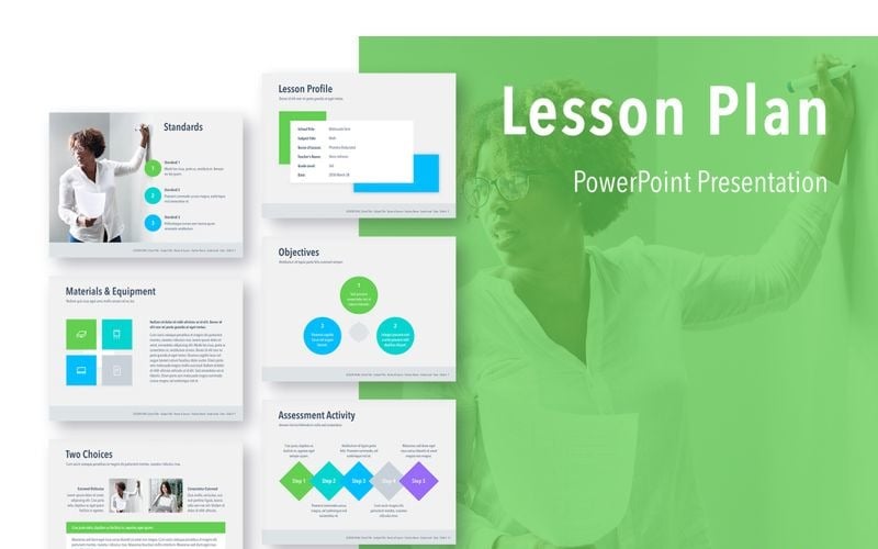 Lesson Plan PowerPoint template 90085 TemplateMonster