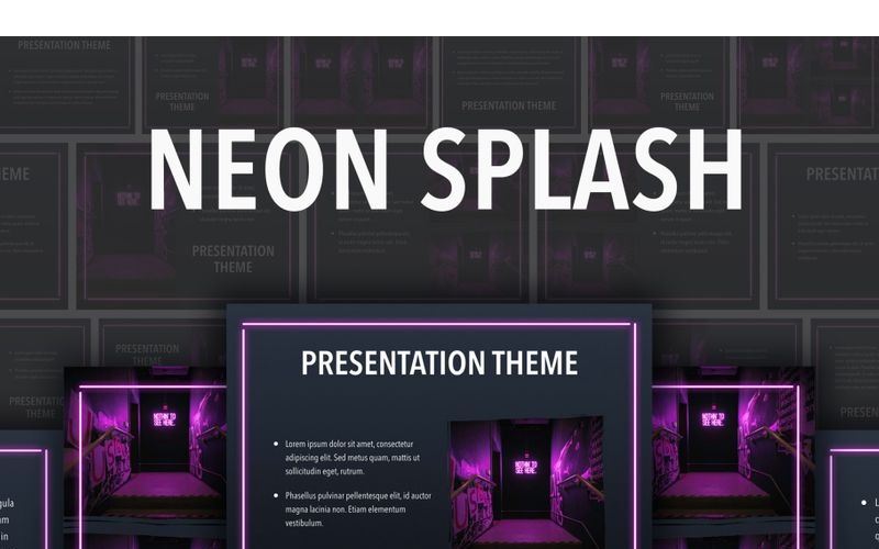 Modello di PowerPoint Splash al neon