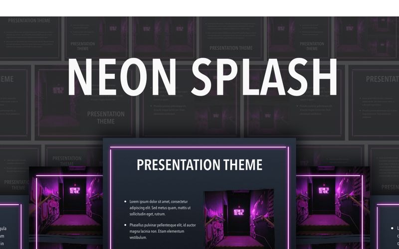 Neon Splash - Modello di Keynote