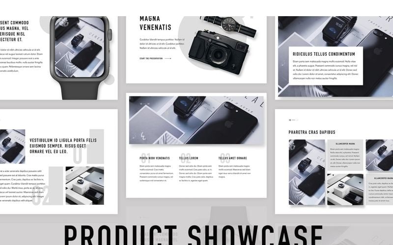 Product Showcase PowerPoint template TemplateMonster