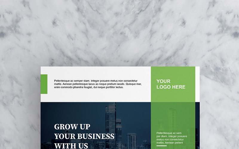 Download Фирменный стиль "Green Sidebar Flyer - Corporate Identity Template" / Green Sidebar Flyer - Corporate Identity Template - Фирменный стиль на тему графика business flyer clean design corporate creative template fresh minimal minimalist printable psd word microsoft