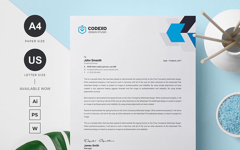 Hlavičkový papír Codex Pro - šablona Corporate Identity
