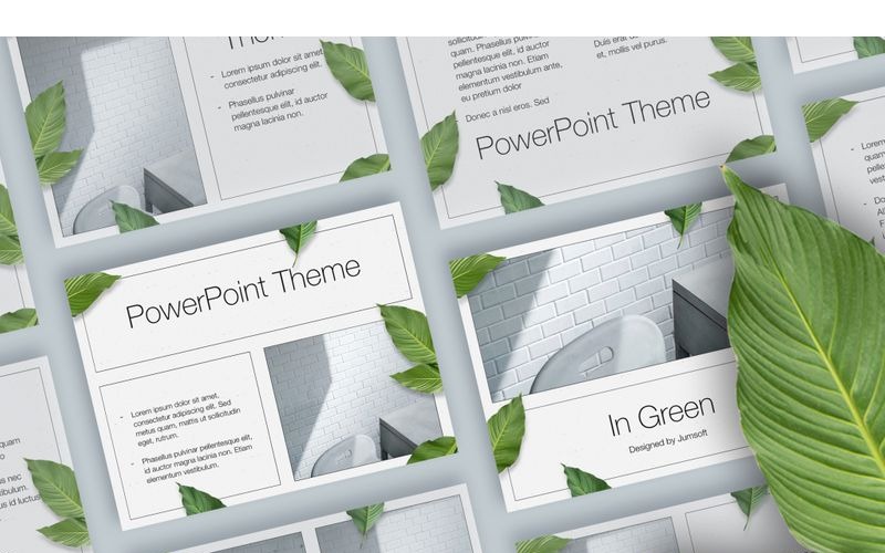 Nel modello di PowerPoint verde