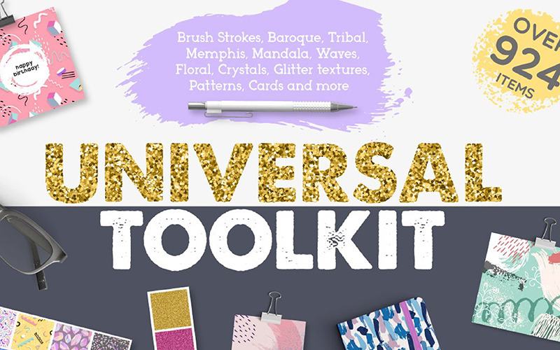 Universele toolkit [924 items] - illustratie