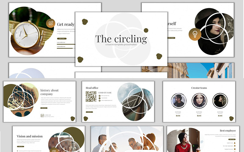 Circling PowerPoint template