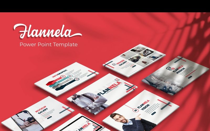 Flanela PowerPoint šablona