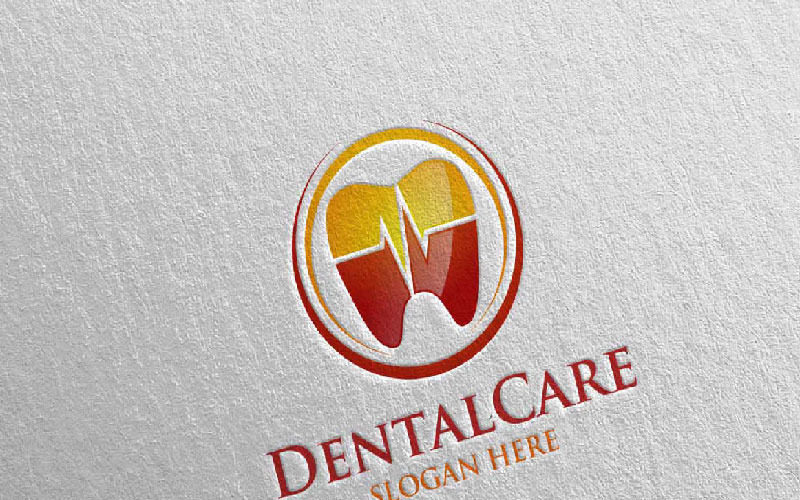 Zubní, zubař stomatologie Design Logo šablona