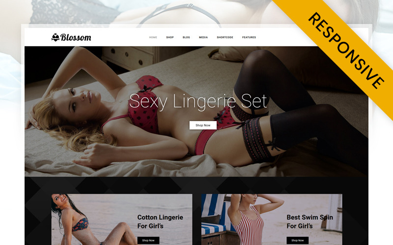 тема магазина нижнего белья woocommerce