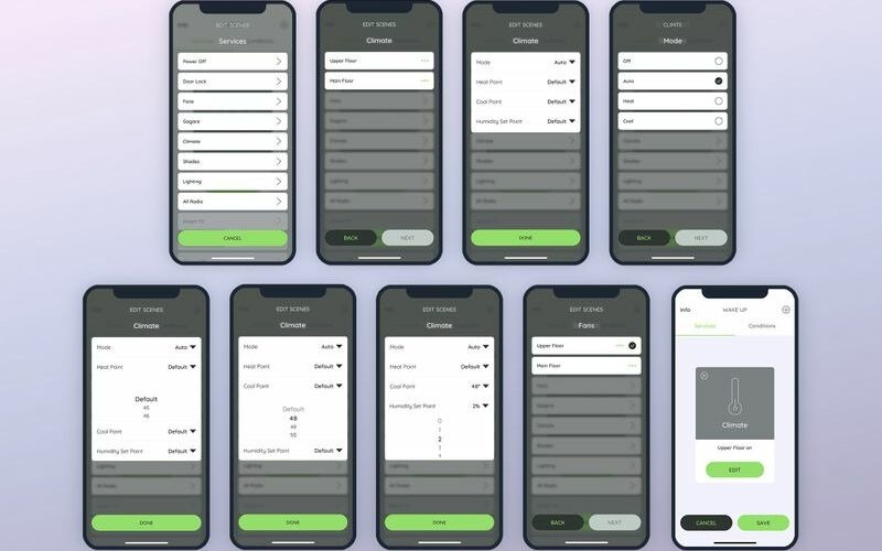 Créer des services - Éléments de l'interface utilisateur climatique