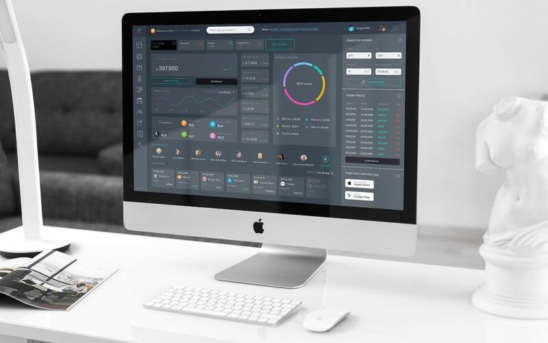 Panel de administración Crypto Wallet Ui kit Elementos de la interfaz de usuario