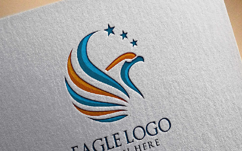Eagle fly, com conceito Falcon ou Hawk 4 Logo Template