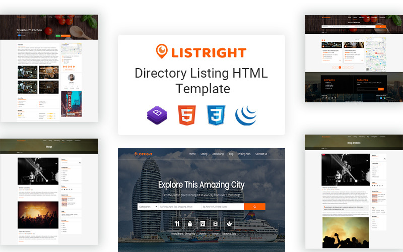 Listright - Directory Listing HTML5 webhelysablon