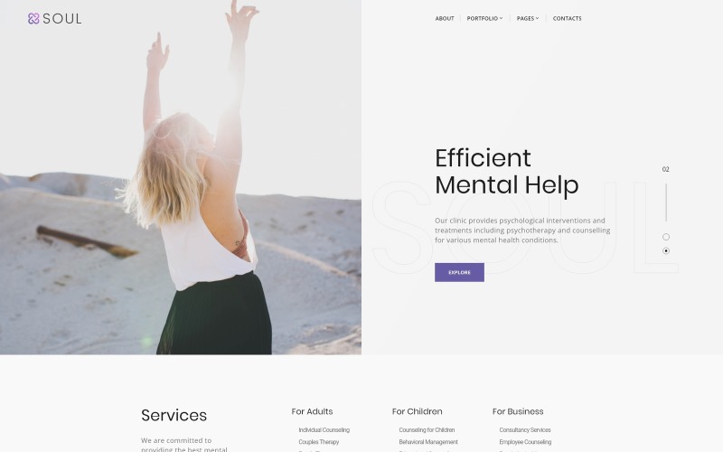 Soul - Supporting Counselling Multipage HTML Website Template