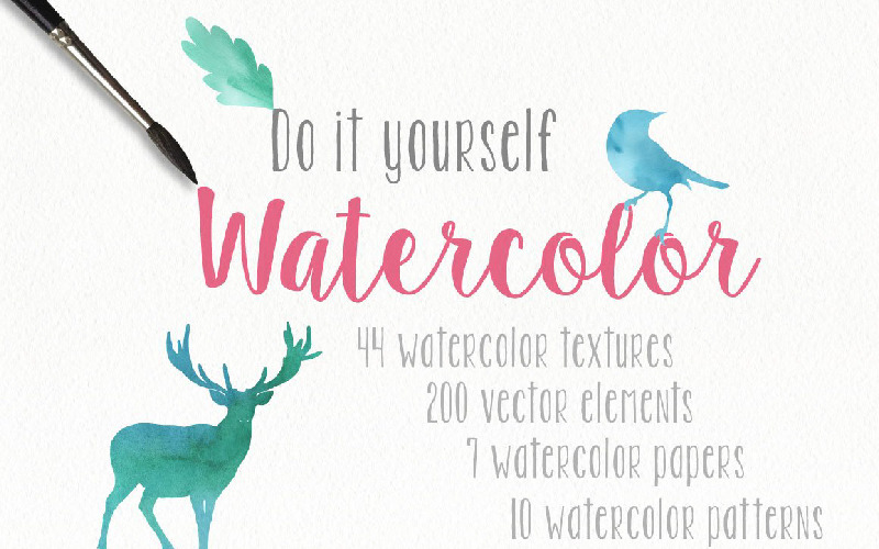 DIY Watercolor Collection Background