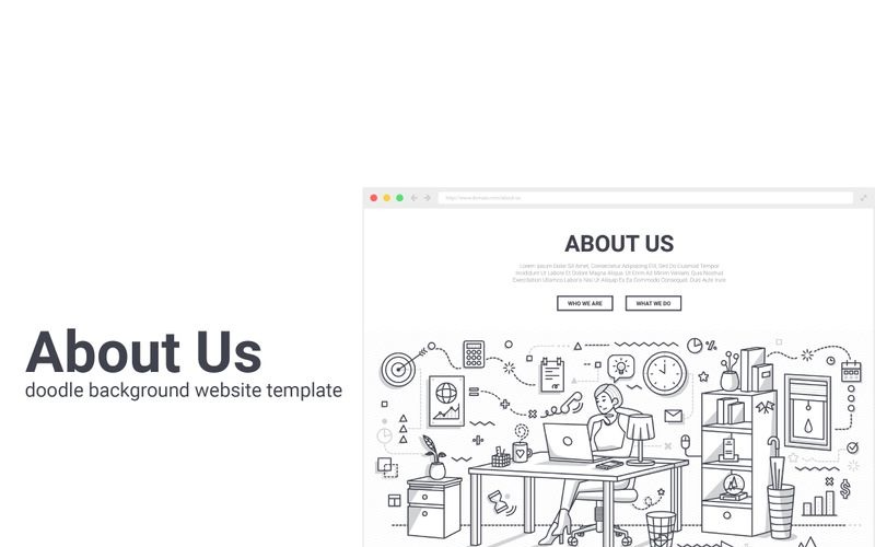 Download Background "Doodle - About Us Background" / Doodle - About Us Background - Background на тему графика 