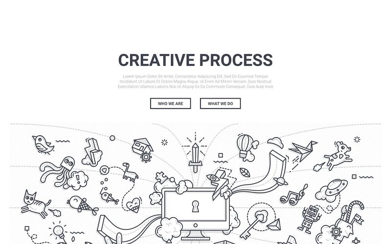 Download Background "Doodle - Creative Process Background" / Doodle - Creative Process Background - Background на тему графика 