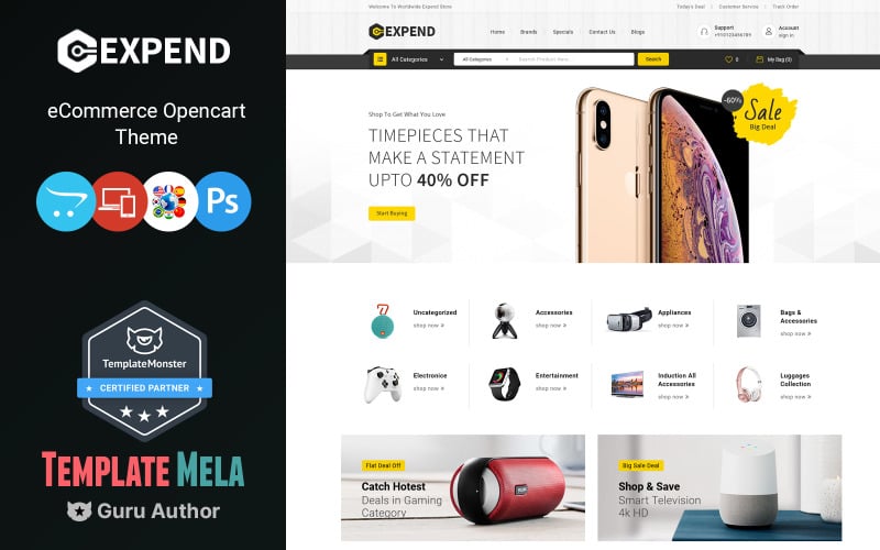 Expend - Многоцелевой шаблон OpenCart