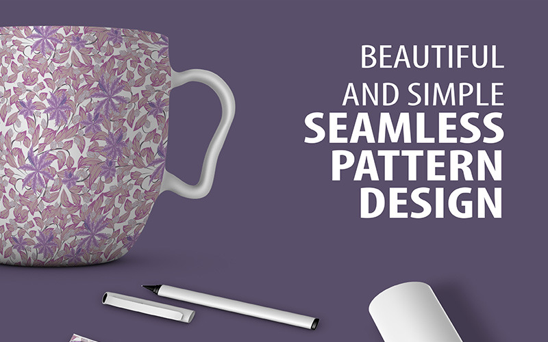 Download Pattern "Hand Drawn Floral Seamless Design Pattern" / Hand Drawn Floral Seamless Design Pattern - Pattern на тему графика leaf floral spring green flower florals frame background fabric textile repeat