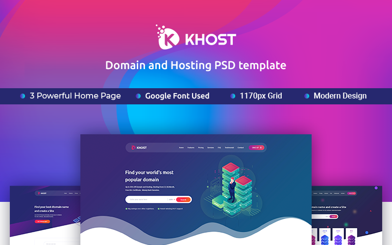 Khost域和托管PSD模板