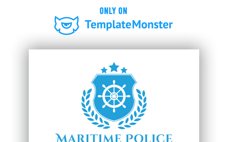 Шаблон логотипа морской полиции