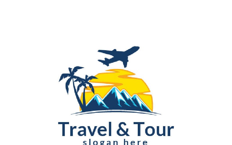 Download Шаблон логотипа "Travel N Tour Logo Template" / Travel N Tour Logo Template - Шаблон логотипа на тему графика adventure agency airplane beach business design destination holiday hotel illustration island journey logo ocean paradise plane recreation resort road seaundefined