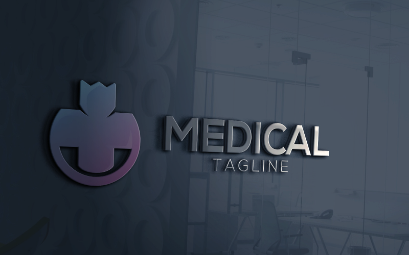 Crown - mall för medicinsk logotyp