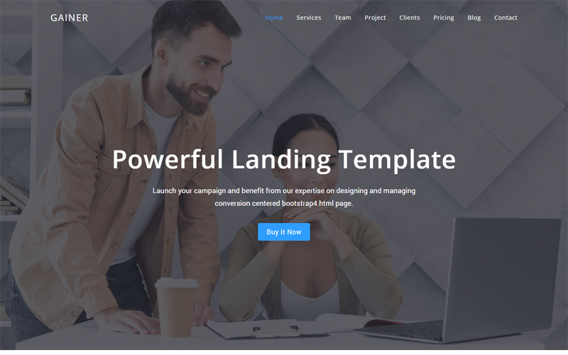 шаблон целевой страницы