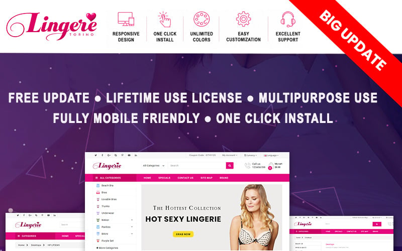 Lingerie- SexToys, Hojiyari Opencart 4 Template