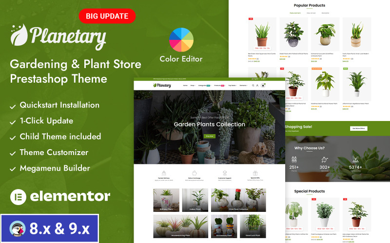 Planetary - Planten- en kwekerijwinkel PrestaShop responsief thema