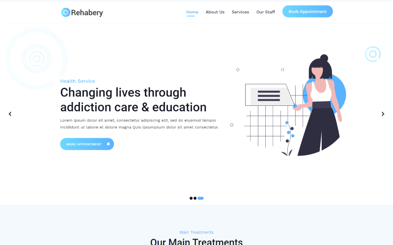 Rehabery Landing page Landing Page Template