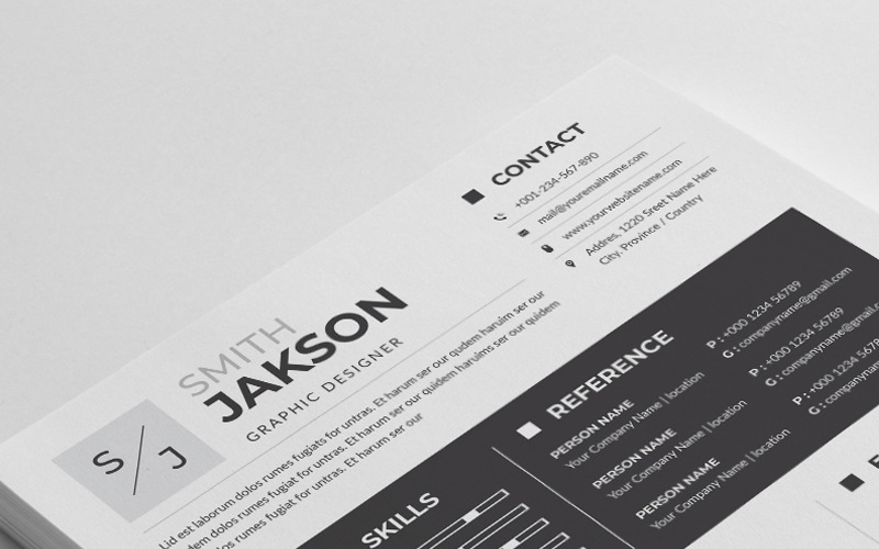 Download Резюме "Smith Jakson Word Resume Template" / Smith Jakson Word Resume Template - Резюме на тему графика resume cv clean creative word infographic modern professional student mac pages manager template bankers doctors job seekers